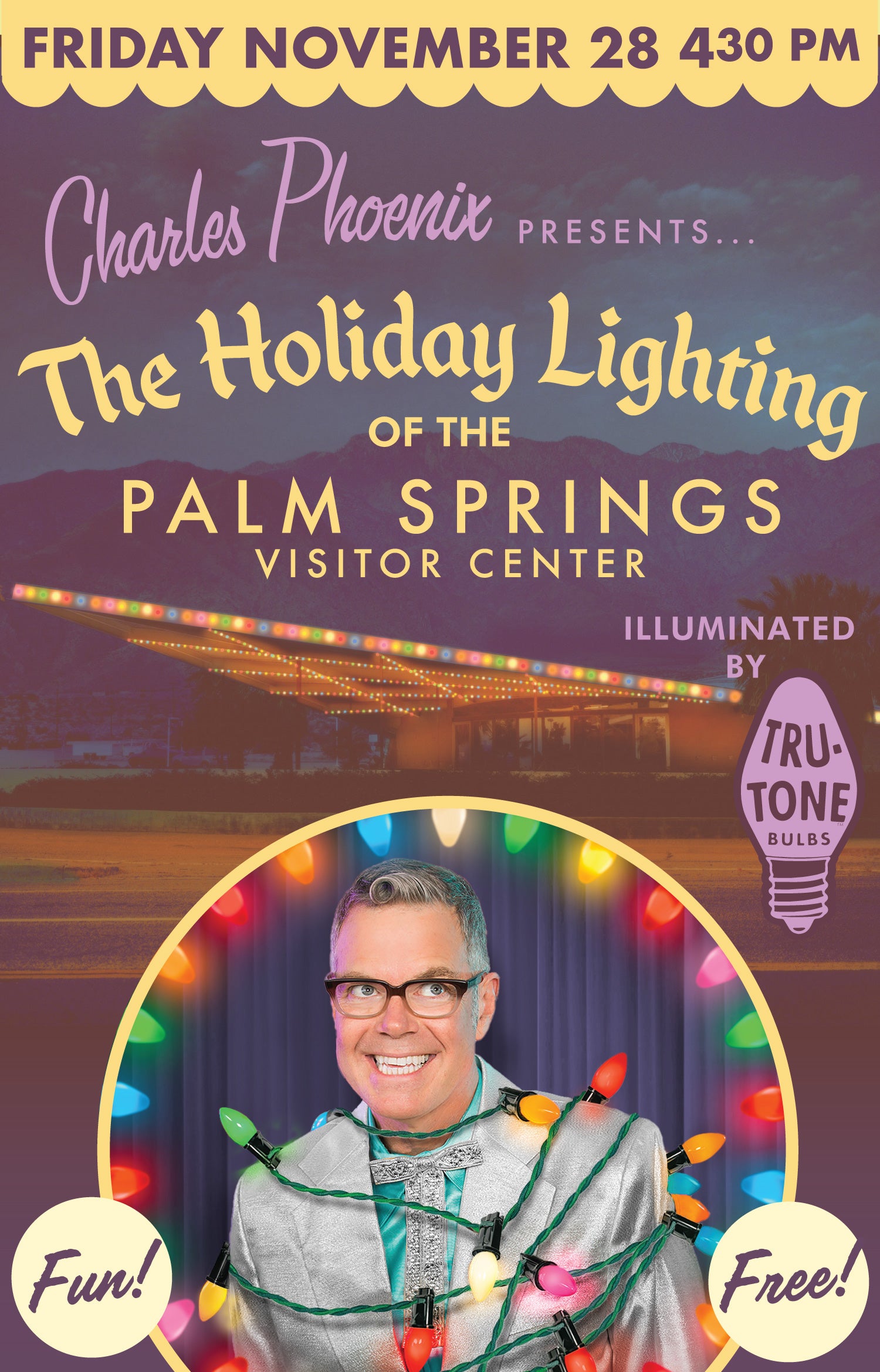 Charles Phoenix: Palm Springs Visitors Center Holiday Lighting Event